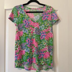 Lilly Pulitzer Etta Scoop Neck Top EUC